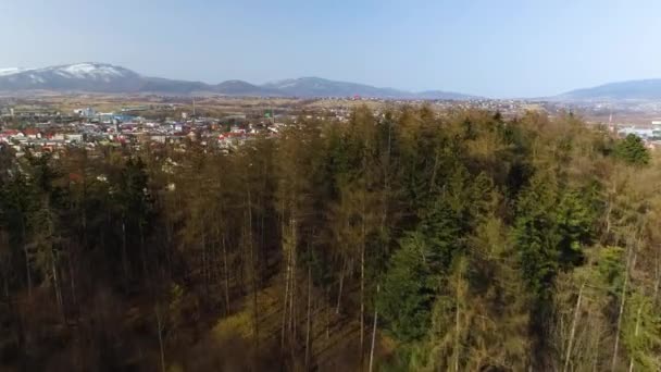 Timelapse Beautiful Panorama Zywiec Polish Aerial View High Quality Footage — Stockvideo