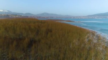 Frozen Lake Zywieckie Aerial View. Beautiful Shots From Zywiec. High quality 4k footage