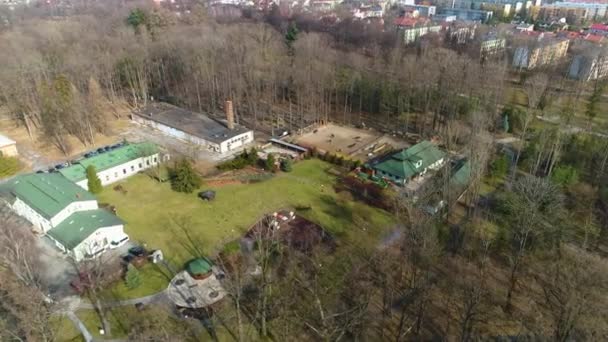 Mini Zoo Zywiec Polish Aerial View High Quality Footage — стокове відео