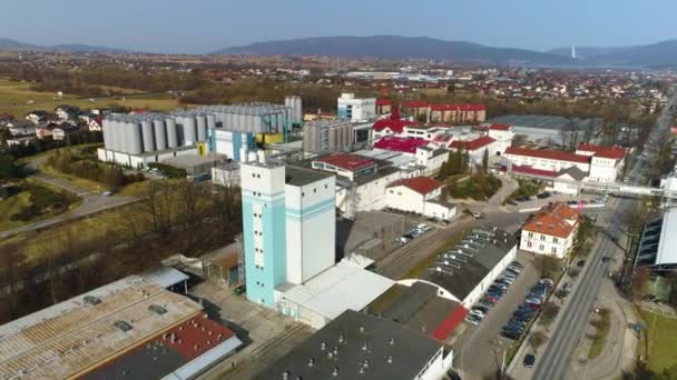 Beautiful Shot Zywiec Brewery Aerial View High Quality Footage — Stock Video