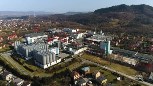 Beautiful Shot Zywiec Brewery Aerial View High Quality Footage — Stock video