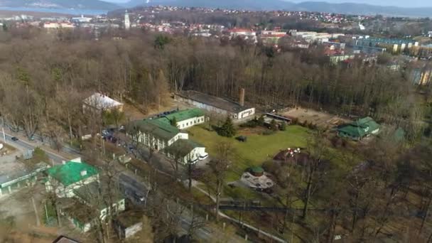Mini Zoo Zywiec Polish Aerial View High Quality Footage — Stock Video