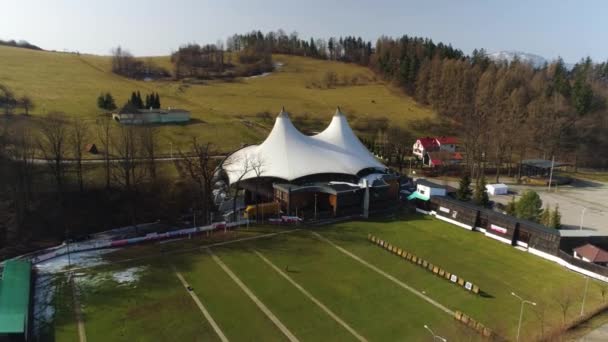 Beautiful Amphitheater Zywiec Polish Aerial View High Quality Footage — 图库视频影像