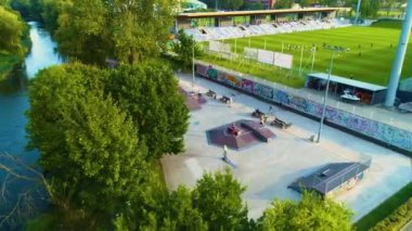 Kkatepark Kolobrzeg Milenyum Hava Görüntülü Polonya. Yüksek kalite 4k görüntü