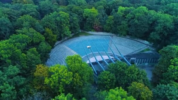 Amphitheater Kolobrzeg Baltic Sea Aerial View Poland High Quality Footage — Stock video