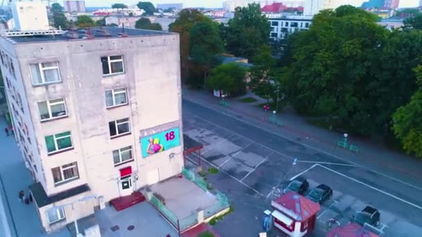 Pks Kolobrzeg Bus Station Aerial View Poland High Quality Footage — Wideo stockowe