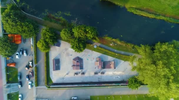 Skatepark Kolobrzeg Milenium Aerial View Poland High Quality Footage — Wideo stockowe