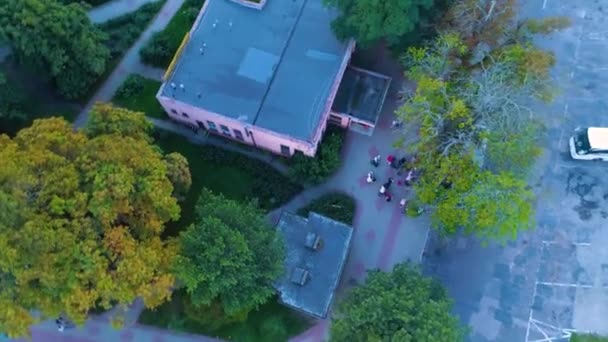 Pks Kolobrzeg Bus Station Aerial View Poland High Quality Footage — Vídeos de Stock