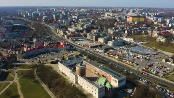 Castle National Museum Lublin Zamek Aerial View Poland High Quality — Vídeo de Stock