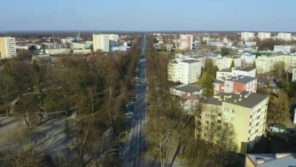 Skwer Niepodleglosci Pulawy Independence Square Aerial View Poland High Quality — Wideo stockowe