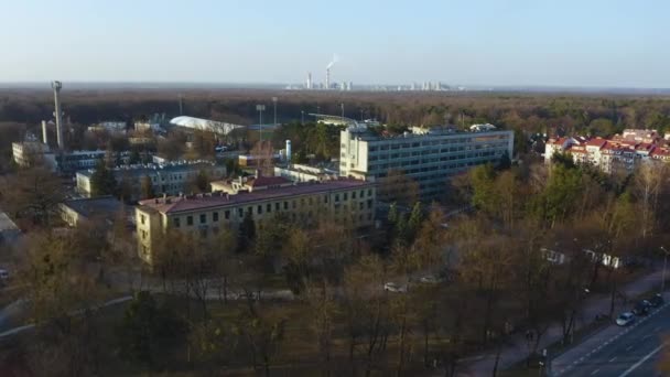 Stadium Wisla Pulawy Panorama Aerial View Poland High Quality Footage — Stock videók