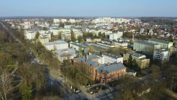 District Office Pulawy Aerial View Poland High Quality Footage — Wideo stockowe