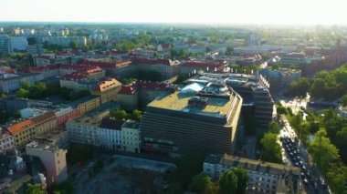 Panorama Wroclaw Poland Aerial View. High quality 4k footage
