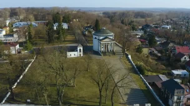 Церква Pulawy Kosciol Wniebowziecia Nmp Aerial View Poland Кадри Високої — стокове відео