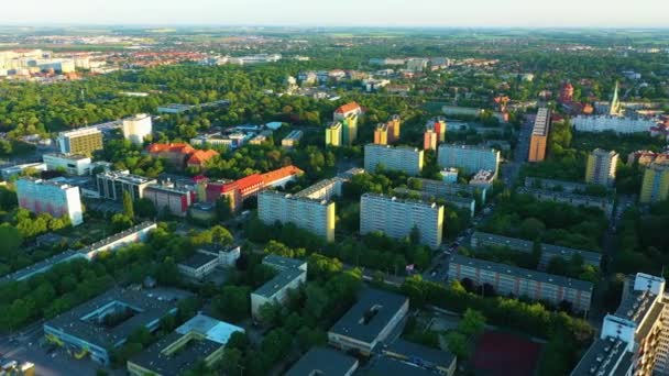 Beautiful Panorama Wroclaw Aerial View Poland High Quality Footage — 图库视频影像