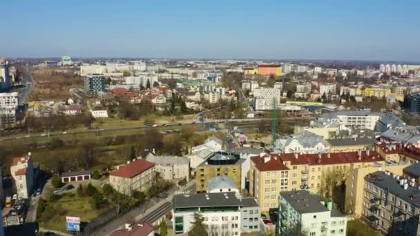 Panorama Lublin Aerial View Poland High Quality Footage — Wideo stockowe