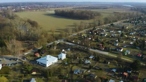 Pulawy Rezerwat Przyrody Leg Kepa Nature Reserve Aerial View Poland — Video Stock