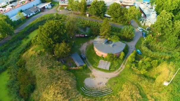 Reduta Solna Kolobrzeg Aerial View Poland Imagini Înaltă Calitate — Videoclip de stoc
