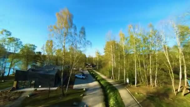 Flight Polanczyk Headland Bieszczady Aerial Poland High Quality Footage — Stok video