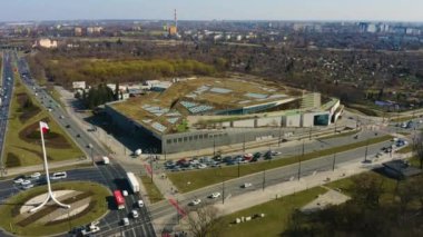 Vivo Lublin Alışveriş Merkezi Polonya Hava Manzarası. Yüksek kalite 4k görüntü