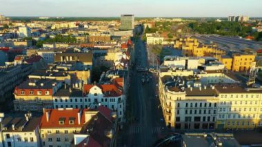 Wroclaw Railway Station Dworzec Glowny Poland Aerial View. High quality 4k footage