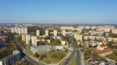 Panorama Lublin Aerial View Poland. High quality 4k footage