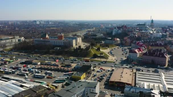 Castle National Museum Lublin Plac Zamkowy Aerial View Poland High — Stockvideo