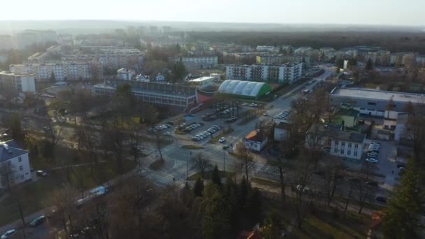 Panorama Pulawy Aerial View Poland High Quality Footage — Stockvideo