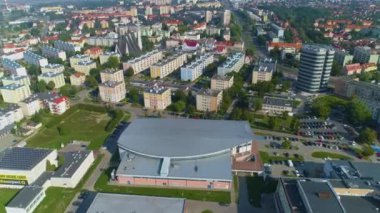 Güzel Panorama Elblag Hava Manzarası Polonya. Yüksek kalite 4k görüntü
