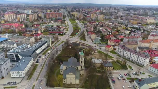 Panorama Kielce Beautiful Aerial View Poland High Quality Footage — Stock video