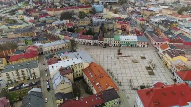 Rynek Kielcach Rynek Aerial View Poland Wysokiej Jakości Materiał — Wideo stockowe
