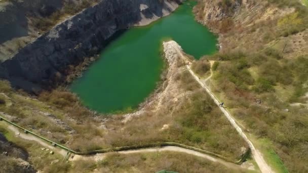 Rock Reserve Slichowice Panorama Kielce Rezerwat Skalny Aerial View Poland — Wideo stockowe