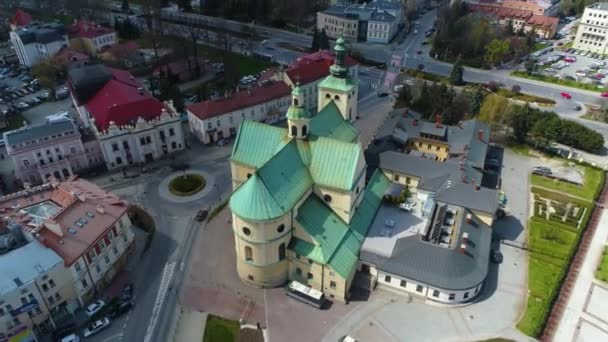 Bazylika Rzeszów Bazylika Nmp Aerial View Poland Wysokiej Jakości Materiał — Wideo stockowe