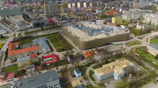 Galeria Korona Shopping Center Kielce Vista Aérea Polônia Imagens Alta — Vídeo de Stock