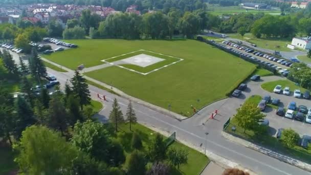 Landing Pad Elblag Provincial Hospital Aerial View Poland High Quality — ストック動画