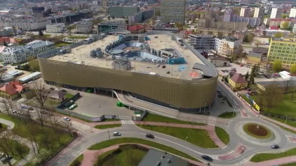 Timelapse Galeria Korona Shopping Center Kielce Aerial View Poland High — Vídeos de Stock