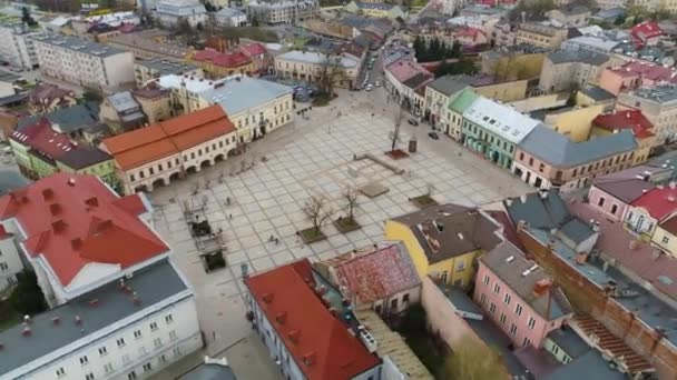 Market Square Kielce Rynek Aerial View Poland High Quality Footage — Wideo stockowe