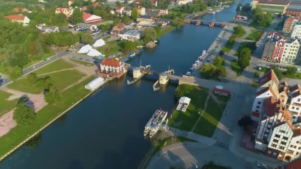 Elblag Coast Bridge Maggior Parte Wybrzeze Gdanskie Vista Aerea Polonia — Video Stock