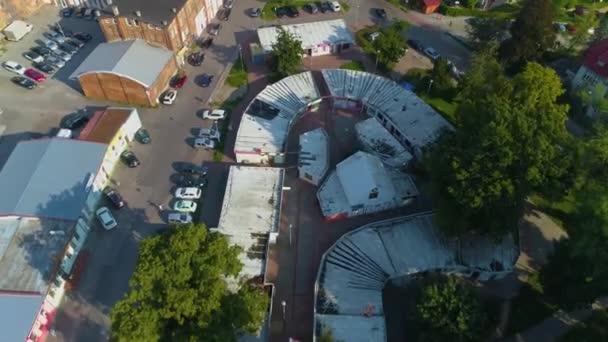 タンクElblag Rynk空中ビューポーランドによるマーケットスクエア 高品質4K映像 — ストック動画