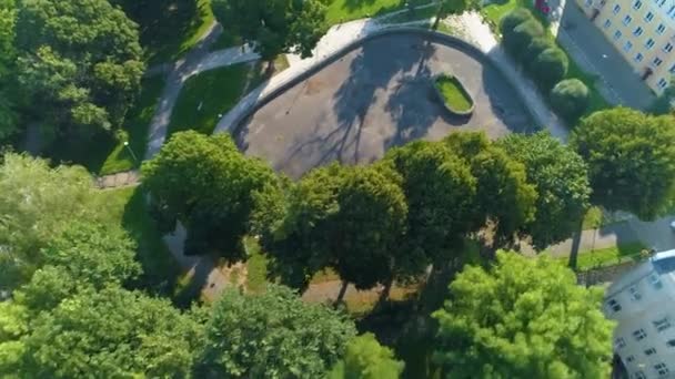 Park Planty Elblag Aerial View Poland High Quality Footage — Stockvideo
