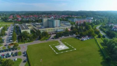 Provincial Hospital Elblag Szpital Wojewodzki Aerial View Poland. High quality 4k footage