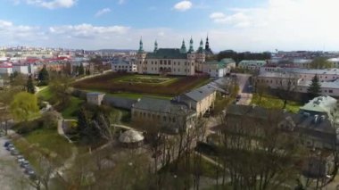 Ulusal Müze Kielce Muzeum Narodowe Hava Görüntüsü Polonya. Yüksek kalite 4k görüntü