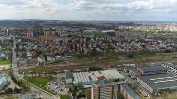 Όμορφο Πανόραμα Rzeszow Αεροφωτογραφία Πολωνία Υψηλής Ποιότητας Πλάνα — Αρχείο Βίντεο