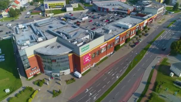 Shopping Mall Elblag Zielone Tarasy Centrum Handlowe Aerial View Poland — Stockvideo