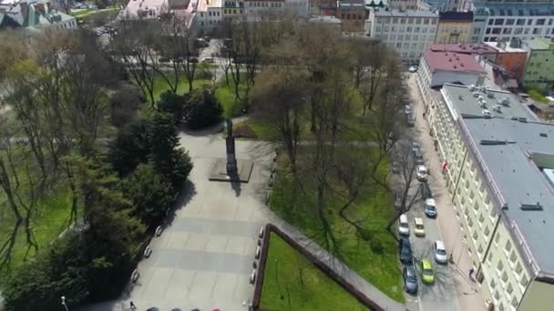 Ghetto Victims Square Rzeszow Plac Ofiar Aerial View Poland High — Stock video
