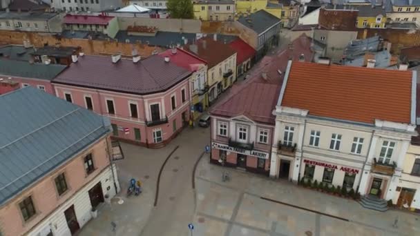 Narrow Streets Market Square Kielce Aerial View Poland High Quality — Wideo stockowe
