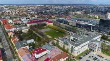 Panorama Galeri Alışveriş Merkezi Rzeszow Hava Görüntüleme Polonya. Yüksek kalite 4k görüntü