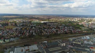 Timelapse Beautiful Panorama Rzeszow Aerial View Poland. High quality 4k footage