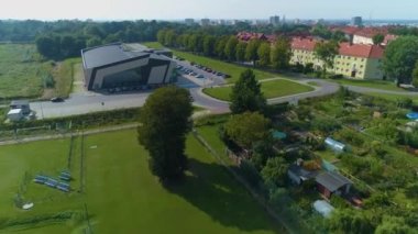 Water Recreation Center Dolinka Elblag Aerial View Poland. High quality 4k footage