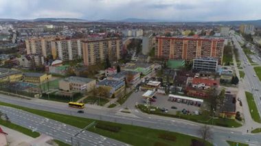 Panorama Kielce Beautiful Aerial View Poland. High quality 4k footage